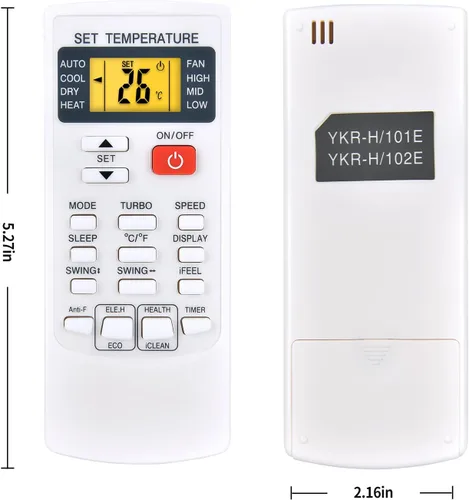 Vista 8 de Nuevo control remoto de CA de repuesto para COSTWAY, Della, YITAHOME, Albott, GLACER, JustSmart, RELAX4LIFE, SIMOE, DORTALA, PETSITE Mini Split Aire