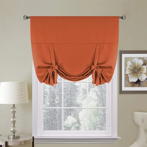Vista 15 de H.Versailtex Estor Enrollable Borgoña para Ventana Pequeña con Aislamiento Térmico de Ahorro de Energía Panel de Cortina Corta con Bolsillo