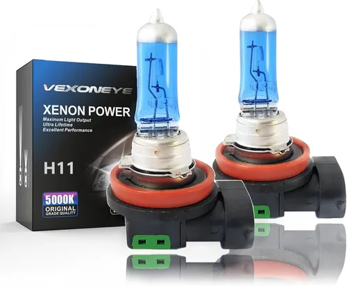 Vista 10 de Foco halógeno H1 para faros delanteros/Luces antiniebla 12V 55W Blanco 5000K 64150 12258 Focos para faros delanteros Super brillantes