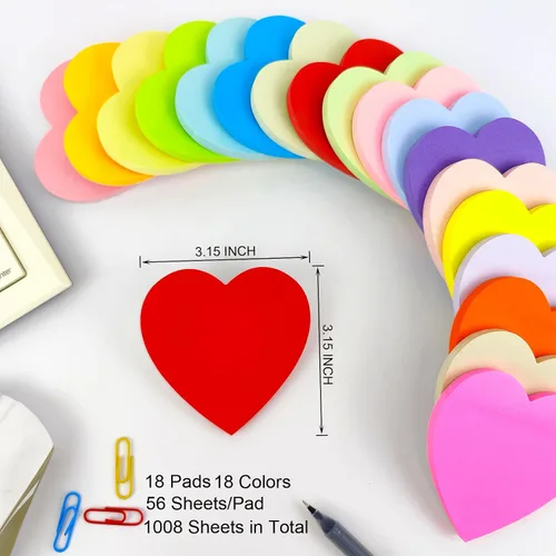 Vista 2 de Sticky Notes - 1008 hojas – 18 paquetes de 18 colores vibrantes Adhesivo súper adhesivo Fácil de publicar para oficina, escuela, organización