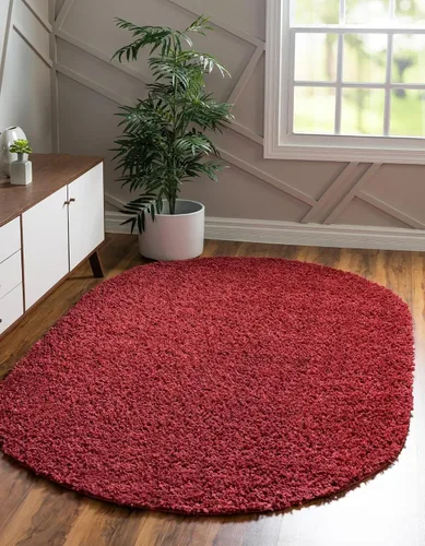 Vista 204 de Unique Loom Colección Davos Shag - Alfombra Lino