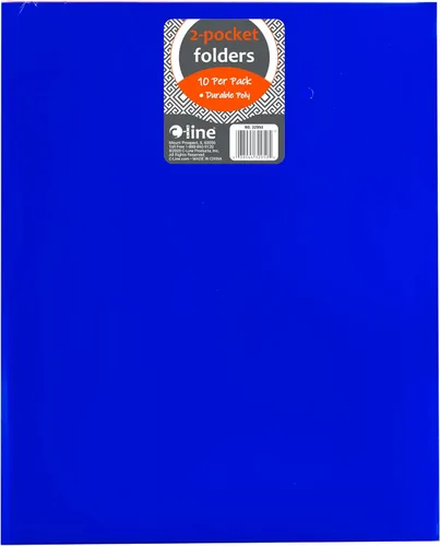 Vista 2 de Portafolios de poliéster pesado con dos compartimentos, de C-Line, Colores Variados Paquete de 10