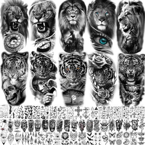 Vista 20 de 15 hojas de tatuajes temporales de colibrí de acuarela 3D de FANRUI para mujeres y niñas, pequeño, multicolor, colibrí, tatuaje, temporal, colorido