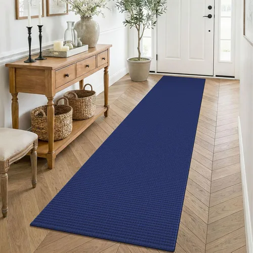 Vista 219 de KOZYFLY - Tapete para puerta de interior, lavable, pequeña, antideslizante, con respaldo de goma, felpudo de algodón para el hogar, color negro