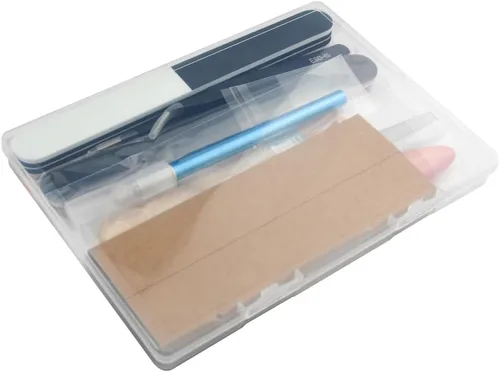 Vista 2 de Juego de herramientas básicas de modelador de 15 piezas para Gundam, kit de herramientas de modelo con caja de plástico para ensamblar