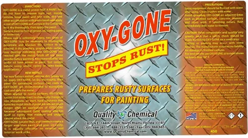 Vista 6 de Quality Chemical Oxy-Gone - Removedor de óxido y tratamiento de metales, reformador de óxido, removedor de óxido, removedor de óxido de metal