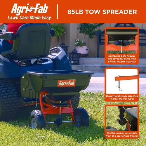 Vista 9 de Agri-Fab 45-0530-131, 85 lb. Esparcidor de transmisión de remolque, negro/naranja