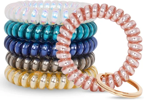 Vista 8 de BIHRTC Llavero Brazalete Elástico Pulsera de Muñeca