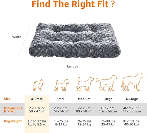 Vista 6 de Amazon Basics Cama y almohadilla para gatos y perros, lavable a máquina, interior, 23 x 18 x 2.5 pulgadas, gris
