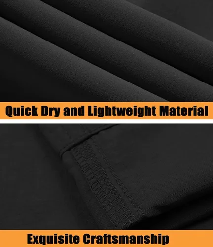 Vista 5 de MAGCOMSEN Pantalones de senderismo para hombre, 5 bolsillos grandes, convertibles, con cremallera, de secado rápido, ligeros, pantalones de trabajo