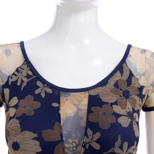 Vista 33 de AFAVOM Leotardos de ballet para mujeres adultas con estampado de flores de mariposa sin espalda, leotardos de gimnasia con brasier y prácticas