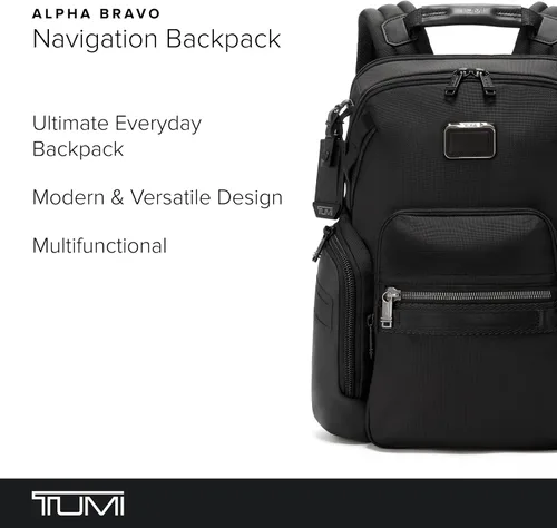 Vista 2 de TUMI Mochila de navegación para hombre, Negro -, Mochila de navegación