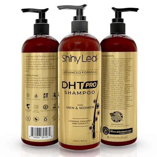 Vista 7 de Shiny Leaf DHT Pro Champú con Procapil y Capixyl para cabello adelgazante, 16 oz Advanced anti thinning shampoo with Procapil, Capixyl and DHT