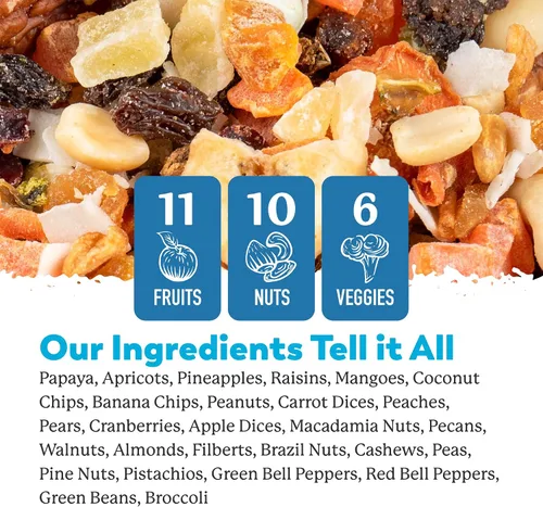 Vista 3 de Dr. Harvey's Mezcla de loros exóticos, mezcla sin semillas de alimentos naturales para loros grandes