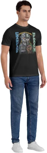 Vista 6 de OWRIRWO Camiseta de manga corta de algodón con cuello redondo para hombre
