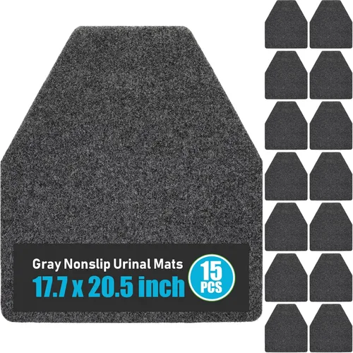 Vista 13 de Nuanchu Paquete de 6 tapetes para orinario para hombres, antideslizantes, para uso comercial, altamente absorbentes, almohadillas de baño para baño