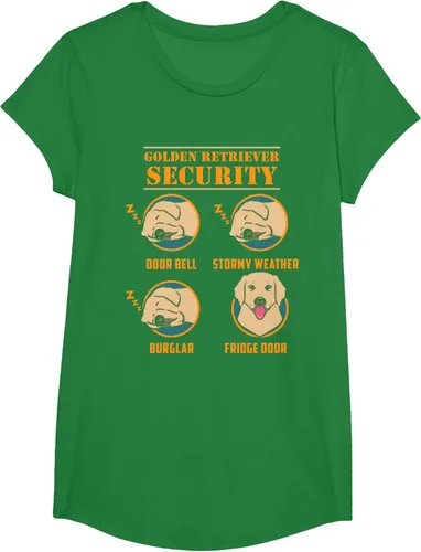 Vista 47 de Camisa Golden Retriever de seguridad Golden Retriever para perro divertido, Negro, S