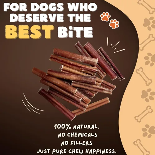 Vista 2 de Woofley's Palitos Bully Regulares a Granel de 4-5" - (20 Unidades) - Palitos Bully para Perros - Masticables de Palitos Bully para Perros de Larga