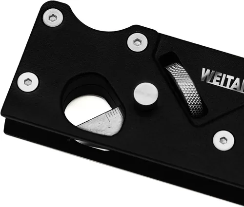 Vista 4 de Cepilladora de chaflán para madera, herramienta de aplanamiento de esquina de borde de carpintería, bisel de 45 grados, cepilladora manual para Negro