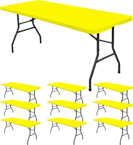 Vista 26 de 6 Pack de Manteles Ajustados para Mesas Rectangulares de 8 Pies, Cubierta de Mesa Aqua Azul Elástica para Picnic al Aire Libre, Paños de Mesa