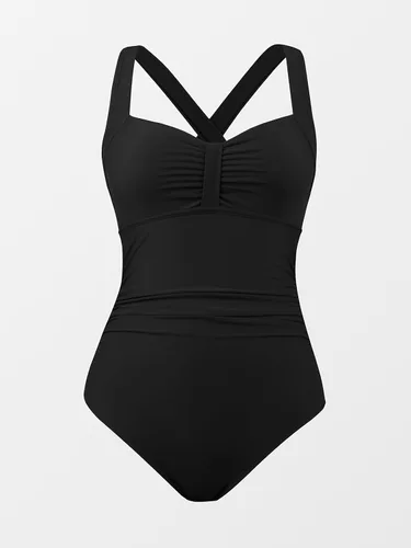 Vista 6 de CUPSHE Traje de baño de una pieza para mujer con control de abdomen fruncido y espalda cruzada