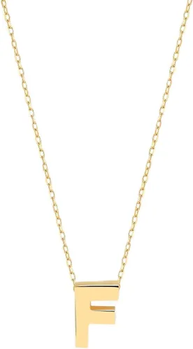 Vista 9 de Gelin 10K Solid Gold Initial Necklace for Women (A to Z All Letters)