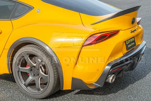 Vista 5 de Repuesto para modelos Toyota GR Supra 2020 actuales JDM Artisan Spirit Style Fibra de Carbono Moldeo de Rueda Lateral Trasera Moldura Fender Flare