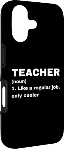 Vista 3 de Funny Teacher Definition Like A Regular Job Only Cooler Noun Case for iPhone 17