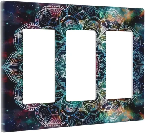 Vista 8 de Cubiertas decorativas para placa de interruptor, bandera estadounidense, receptáculo de 1 banda, placa de pared dúplex, cubierta de interruptor