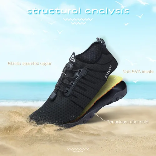 Vista 6 de SIMARI - Zapatos para deportes acuáticos de secado rápido para hombre o mujer ideales para buceo natación surf caminar en el agua playa o yoga