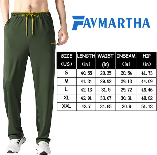 Vista 7 de FAVMARTHA Pantalones deportivos para hombre con bolsillos con cremallera, parte inferior abierta, pantalones deportivos para correr, entrenar