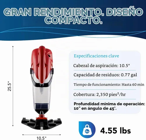 Vista 7 de POOL BLASTER Aspiradora inalámbrica Pulse XL 350 para piscinas enterradas