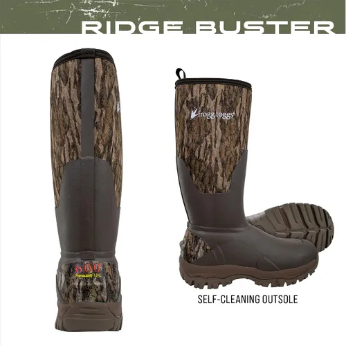 Vista 3 de FROGG TOGGS Botas de caza impermeables Ridge Buster de 21.16 oz para hombre, 23.28 oz Thinsulate, neopreno de 0.197 in