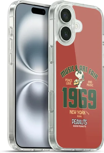 Vista 204 de Head Case Designs Funda de gel suave con licencia oficial de Peanuts Freak Flag Fly Woodstock 50th compatible con Apple iPhone 7 Plus/iPhone 8 Plus
