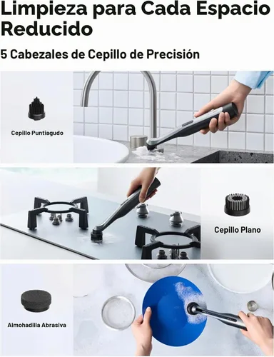 Vista 5 de HOTO Wand™ Plus - Fregador giratorio eléctrico inalámbrico de mano
