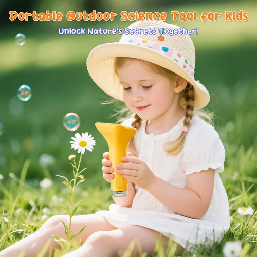 Vista 6 de SKYBASIC Microscopio Digital para Niños, Pantalla de 2" Microscopio de Mano 1000X HD de Bolsillo Microscopios Portátiles con Cámara, Regalos