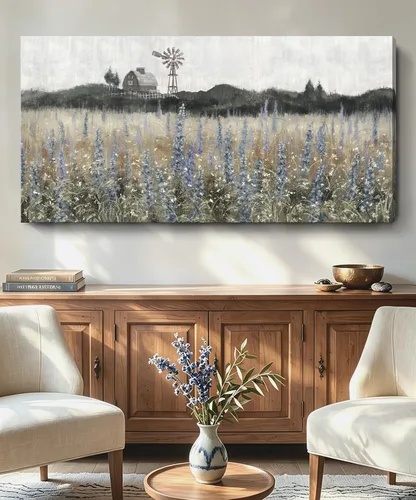Vista 26 de Arte de pared para decoración de baño, imagen de playa azul, tema oceánico, impresión en lienzo de flores, pintura moderna de paisaje marino