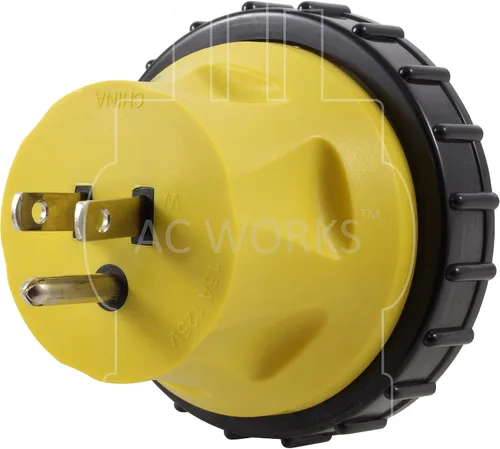 Vista 3 de AC WORKS Adaptador desmontable marino RV de 50 amperios (5-15P Hogar 15A Plug-Compact)