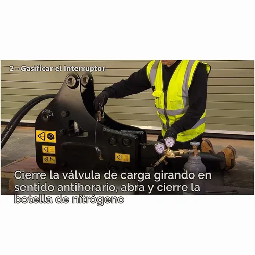 Vista 6 de XZT GK-03 Kit hidráulico de carga de gas nitrógeno y prueba de presión para martillo hidráulico JCB
