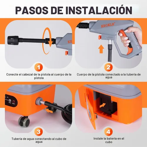 Vista 9 de Lavadora inalámbrica con manguera de 16 pies