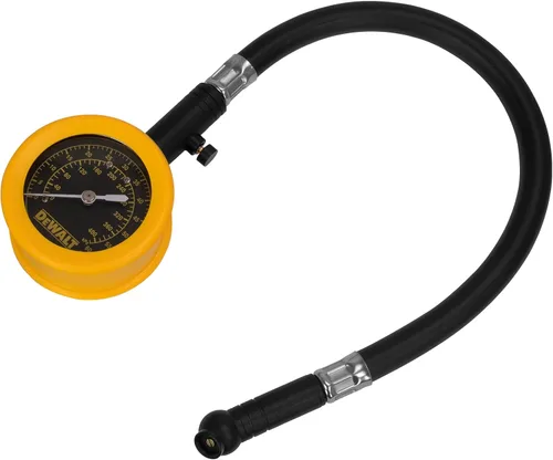 Vista 2 de DEWALT Manómetro de dial analógico con válvula de purga, manguera de 12 pulgadas y mandril giratorio (DXCM032-0149)