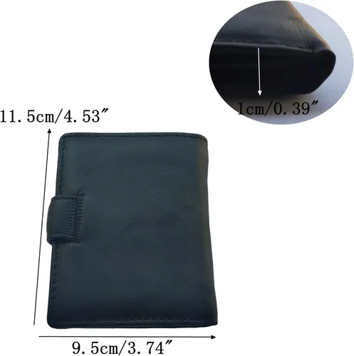 Vista 9 de Hombres Cool Eagle Wolf Caballo Totem Cuero Vaca Vertical Cartera Cremallera Multi-tarjeta Titular, Tótem de caballo, Minimalista