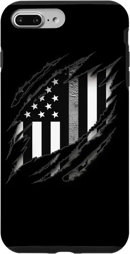 Vista 12 de Correctional Correctional Officers Silver Line - Carcasa para iPhone 16 con la bandera estadounidense