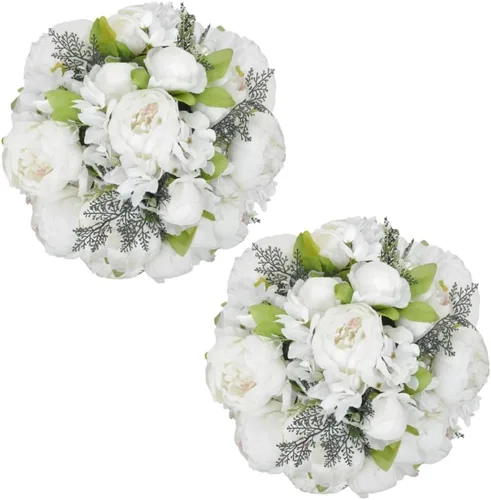 Vista 9 de Guirnalda de flores artificiales de seda de 6 pies con hojas de eucalipto, guirnaldas florales de imitación para boda, arco, puerta, colgar