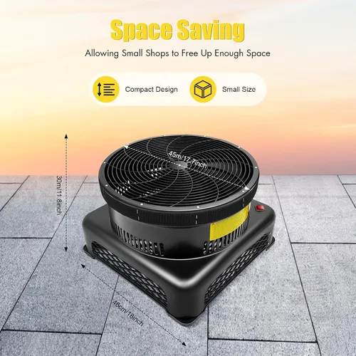 Vista 6 de Soplador inflable de tubo para hombre, ventilador inflable de globo de 370 W (18 pulgadas), tipo tubo de baile que ondea loco, para publicidad al