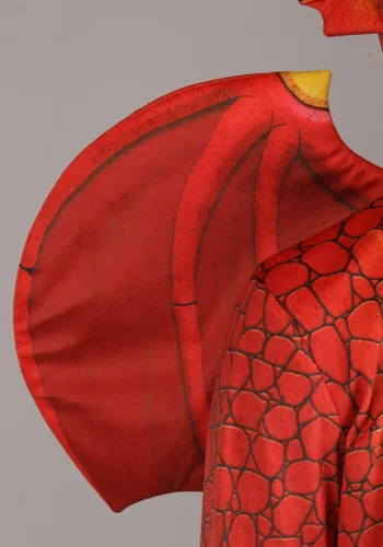Vista 4 de Disfraz Deluxe de Dragón Rojo para Adulto Multicolor