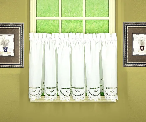 Vista 14 de Today's Curtain Imperial Classic - Cenefa de corte dibujada, 14 pulgadas, color beige