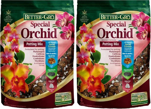 Vista 12 de Better-Gro Mezcla especial de orquídeas – Mezcla para macetas de corteza de orquídeas de primera calidad para macetas, trasplantes, drenaje