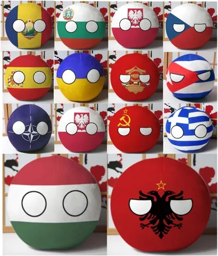 Vista 3 de 7.9 pulgadas, pelota de Polonia, Countryballs, Canadá, Reino Unido, Francia, baile de campo, decoraciones, cosplay de anime, juguetes de peluche