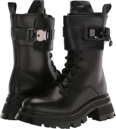 Vista 7 de DKNY Botas de combate con suela con cordones para mujer